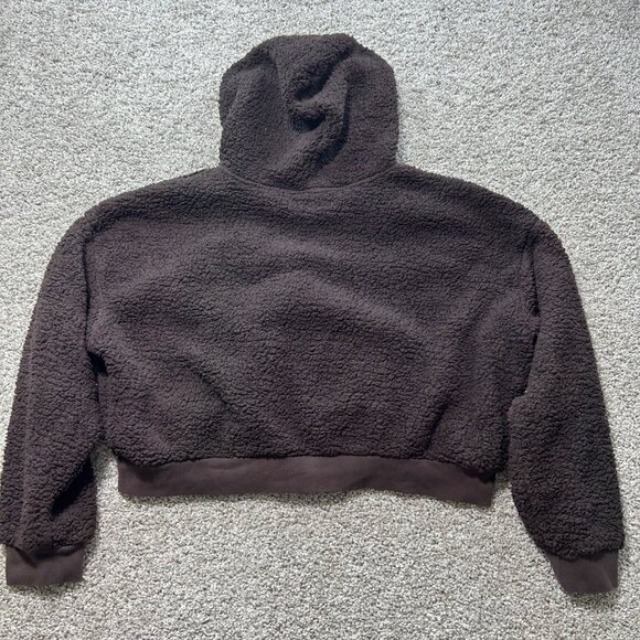 Skims Womens Brown Teddy Fleece Zip-Up Hoodie 3X - Picture 5 of 10